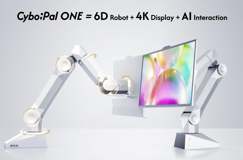 CyboPal ONE은 기존에 사용하던 컴퓨터와 연동하여 적응형 로봇 동작, 음성 및 제스처 제어, AI 기반 워크플로우를 제공합니다. 사용자의 움직임에 맞춰 움직이고, 음성과 제스처에 반응하며, 작업 흐름을 끊지 않고 여러 작업을 전환할 수 있도록 도와줍니다.