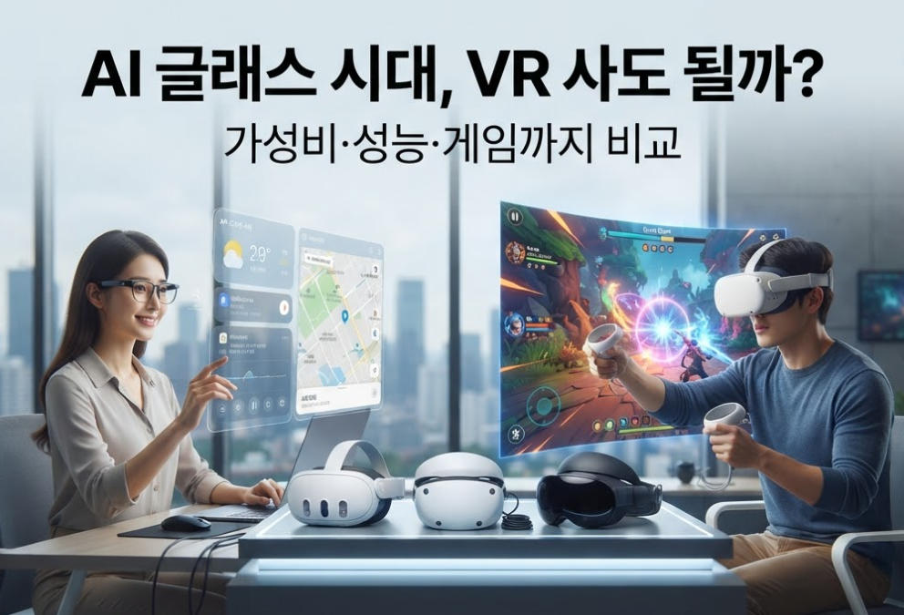 AI 글래스 시대 , VR 헤드셋 사도될까