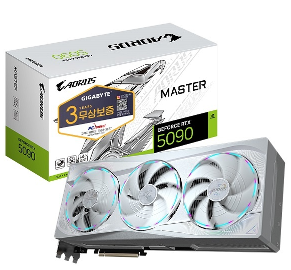 [GIGABYTE] AORUS 지포스 RTX 5090 MASTER ICE D7 32GB 피씨디렉트 약900만원