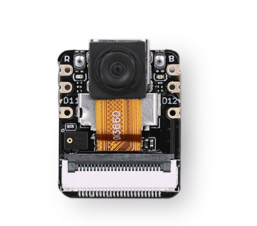 카메라 모듈이 장착된 Seeed Studio XIAO ESP32-S3 Sense 개발보드의 제품 사진